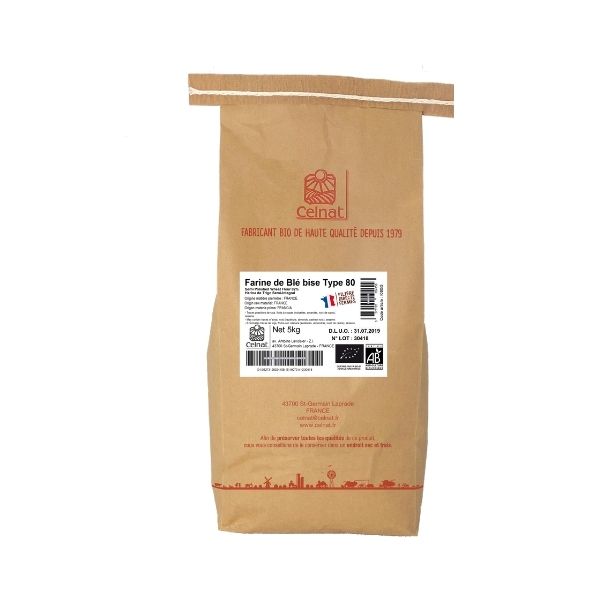 Farine de blé bise T80 bio