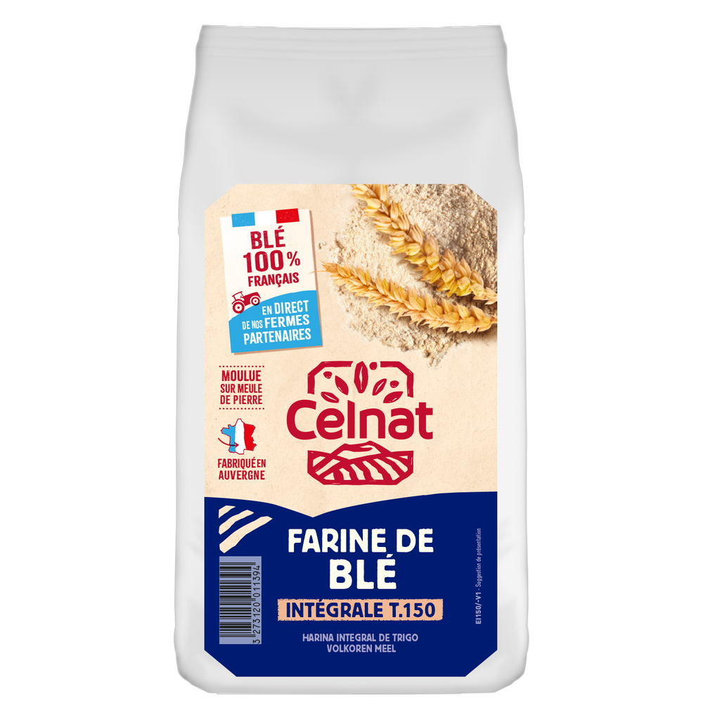 Farine de blé intégrale T150 bio