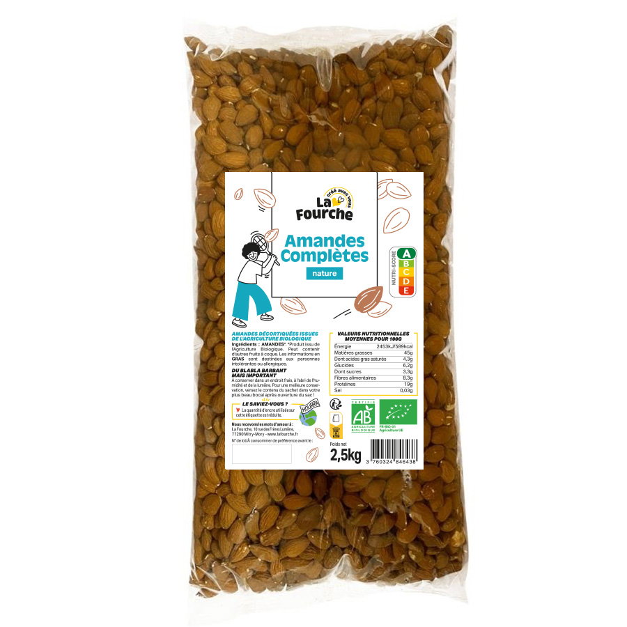 Amandes complètes natures bio