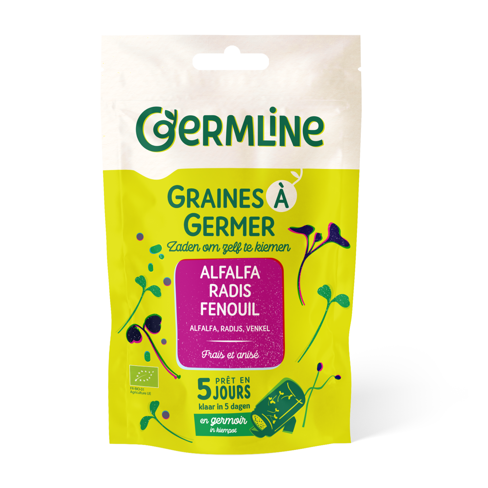 Mélange alfa radis fenouil à germer bio