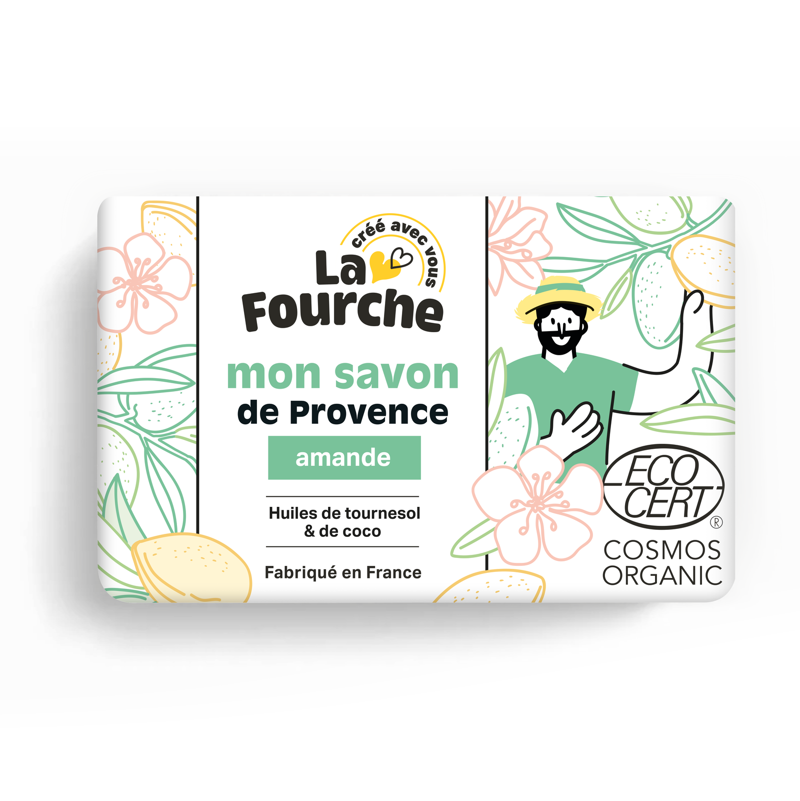 Savon de Provence amande douce certifié Cosmos Organic
