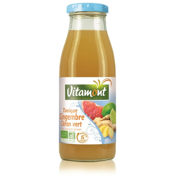 Jus tonique gingembre citron vert bio