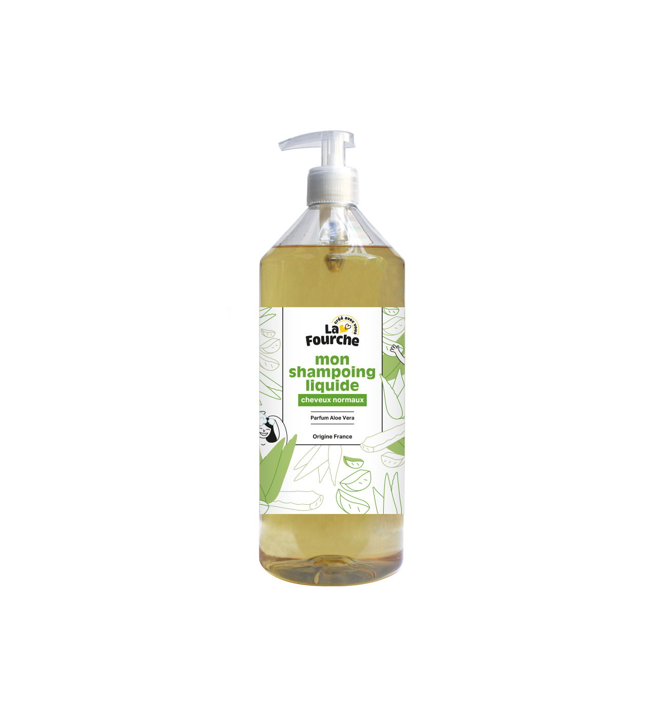 Shampoing à l'aloe vera certifié Cosmos Organic - 1L