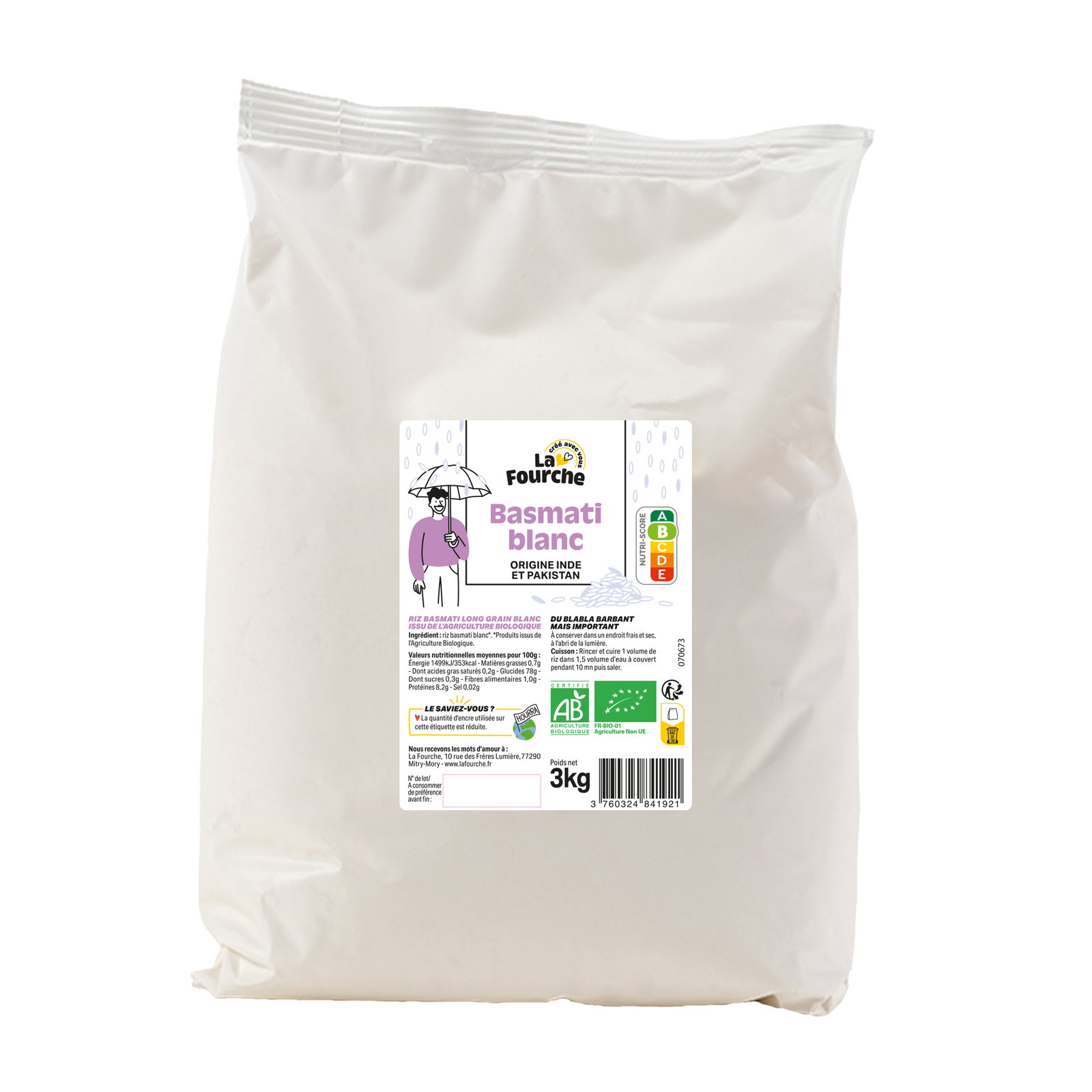 Riz basmati blanc bio