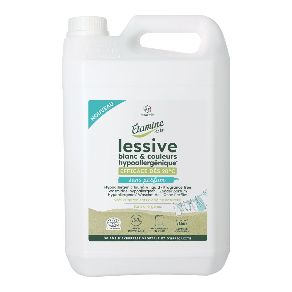 Lessive hypoallergénique sans parfum