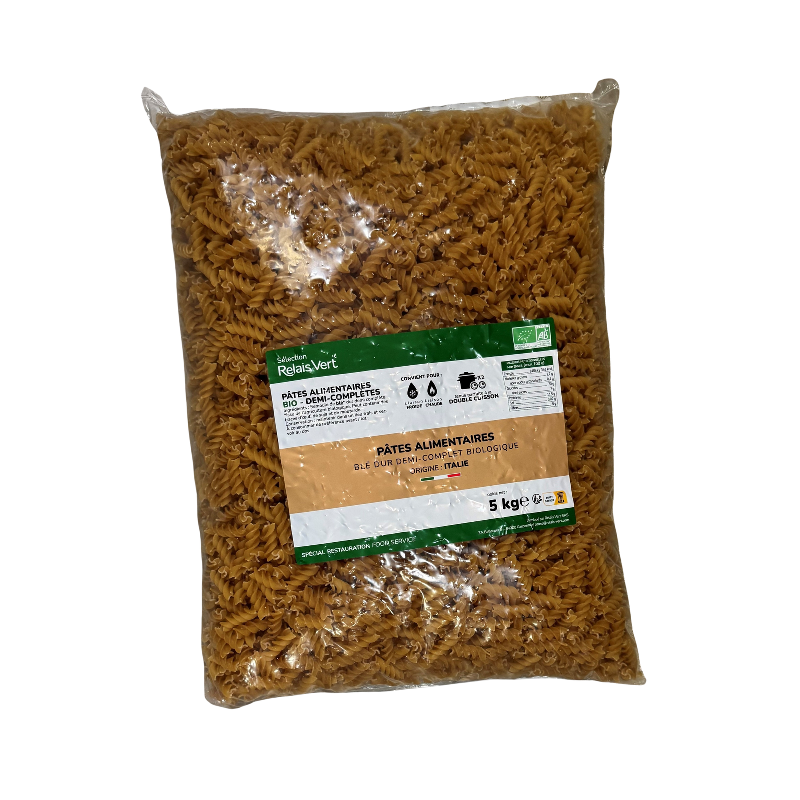 Fusilli semi complètes bio