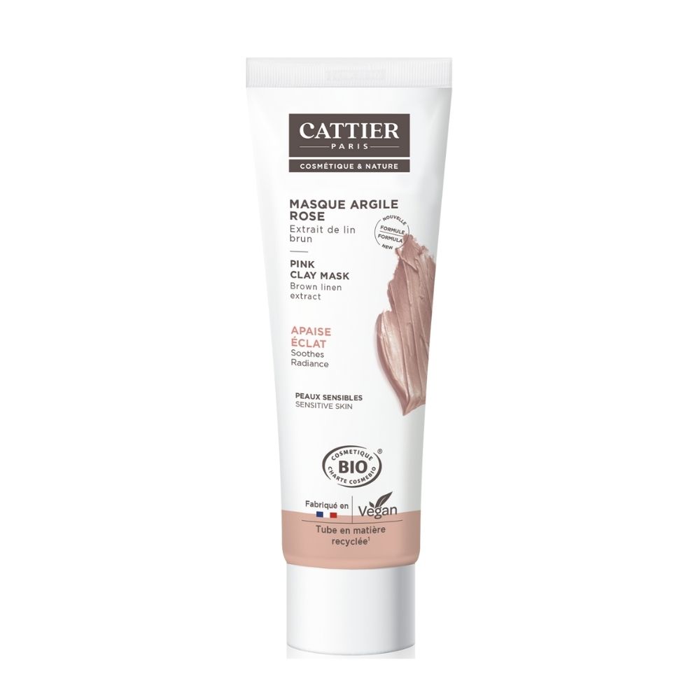 Masque à l'argile rose & extrait de lin - certifié bio