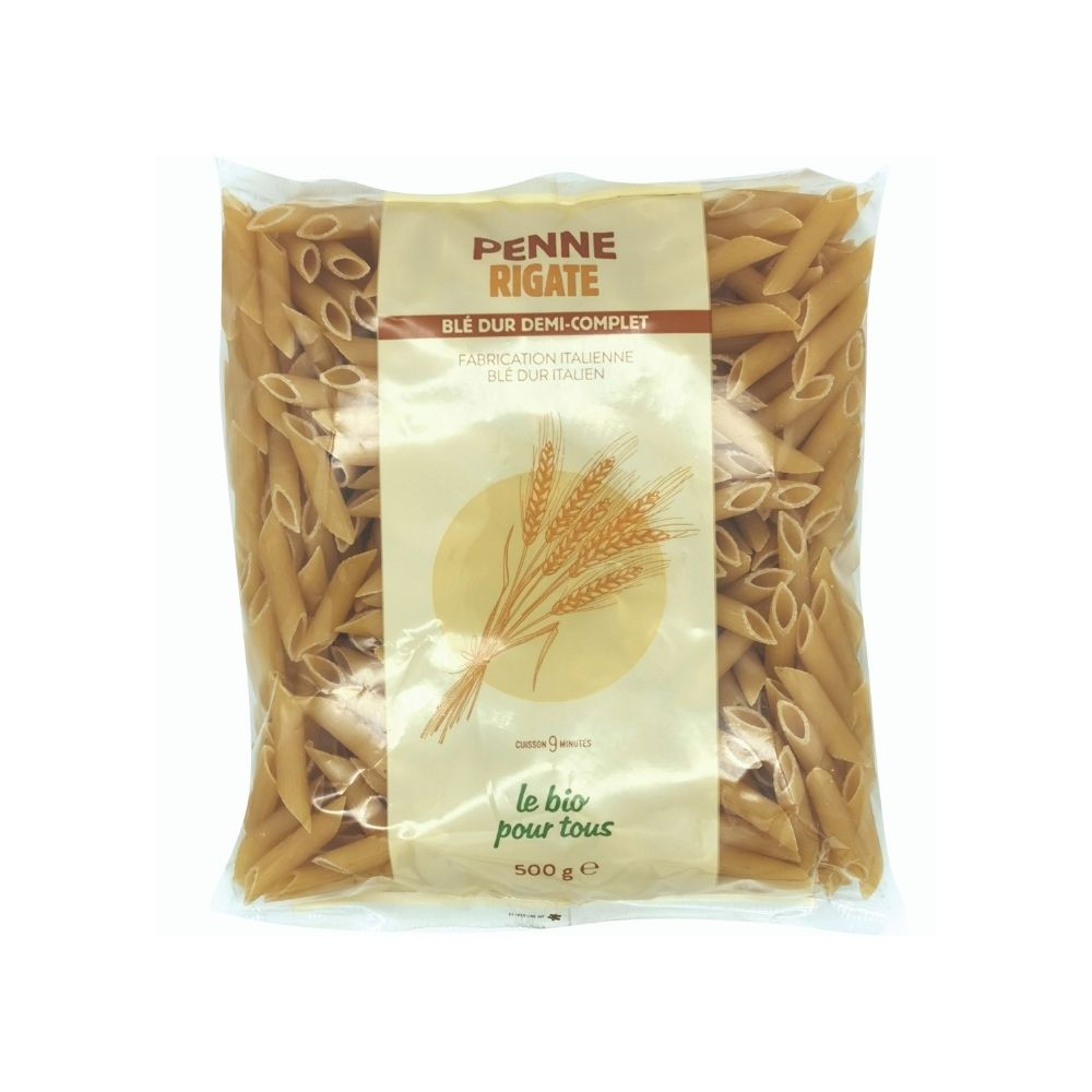Penne demi complètes bio