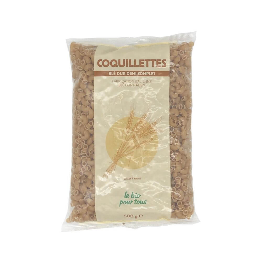 Coquillettes semi-complètes bio