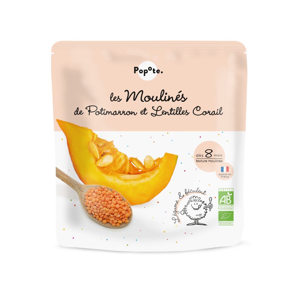 Mouliné potimarron lentilles corail bio (dès 8 mois)