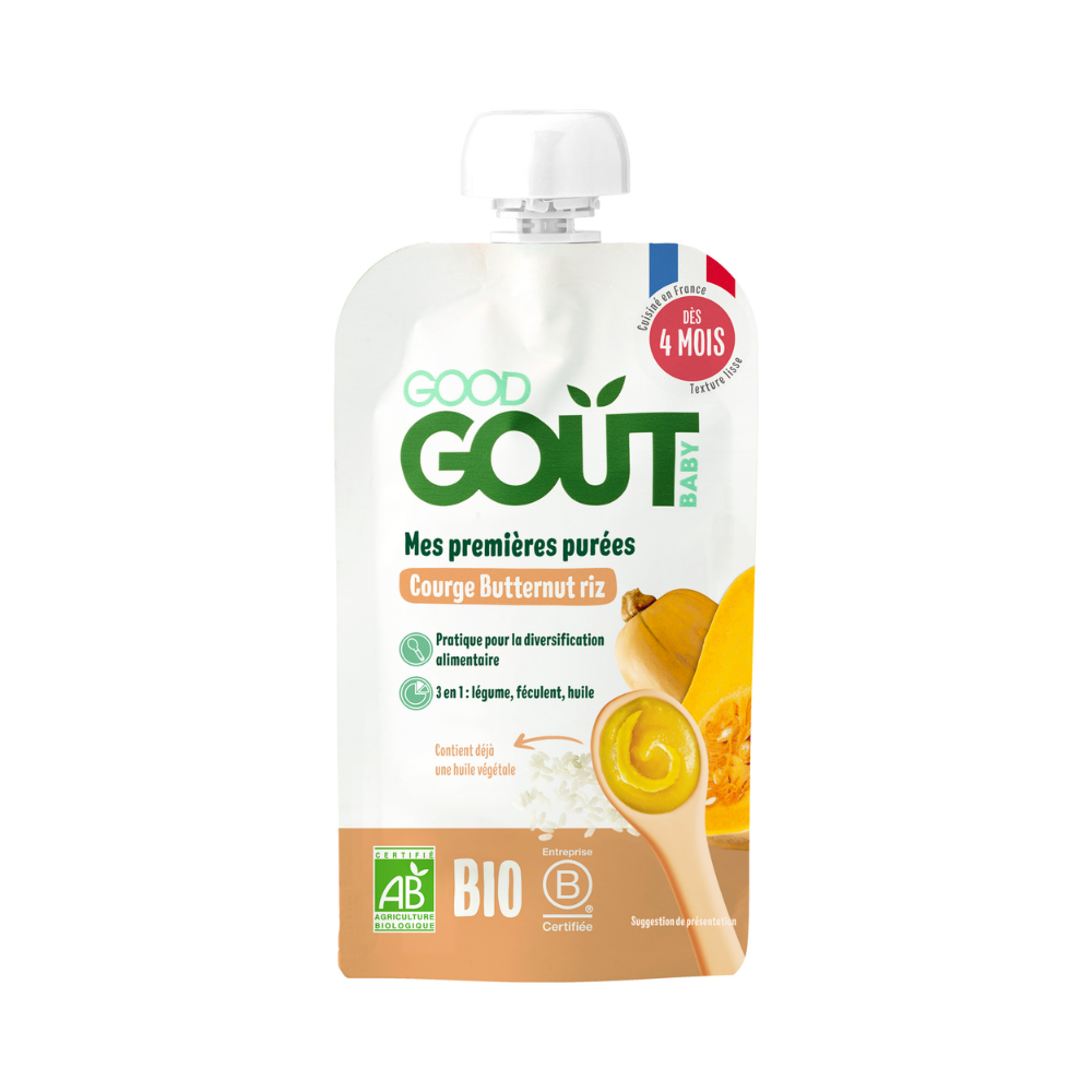 Gourde courge butternut riz bio (dès 4 mois)