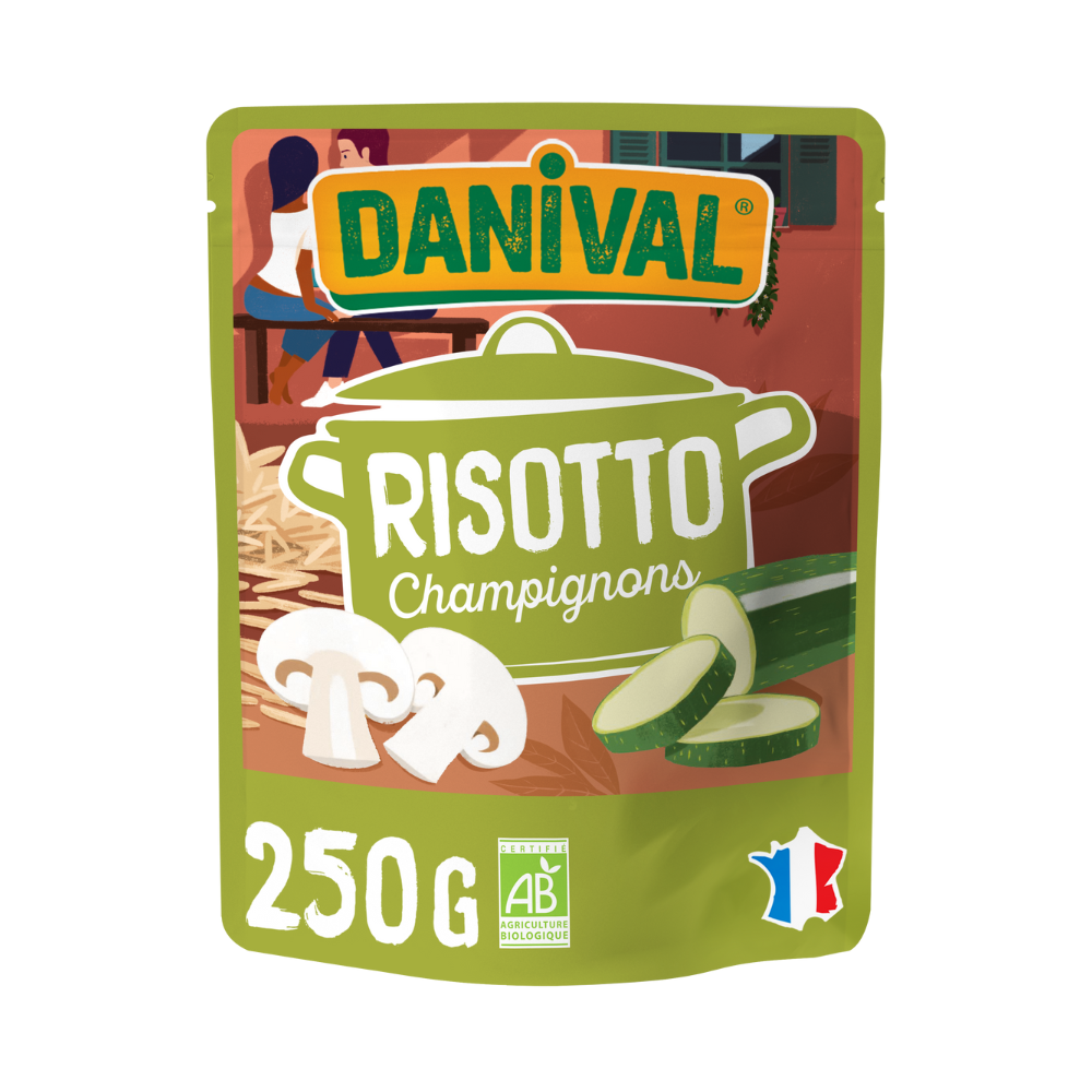 Risotto crémeux aux champignons bio
