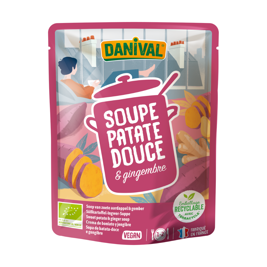 Soupe patate douce et gingembre bio