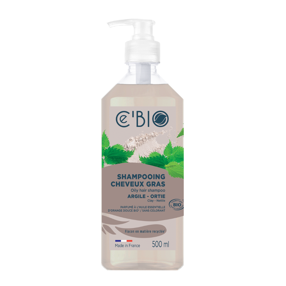 Shampoing cheveux gras argile ortie bio