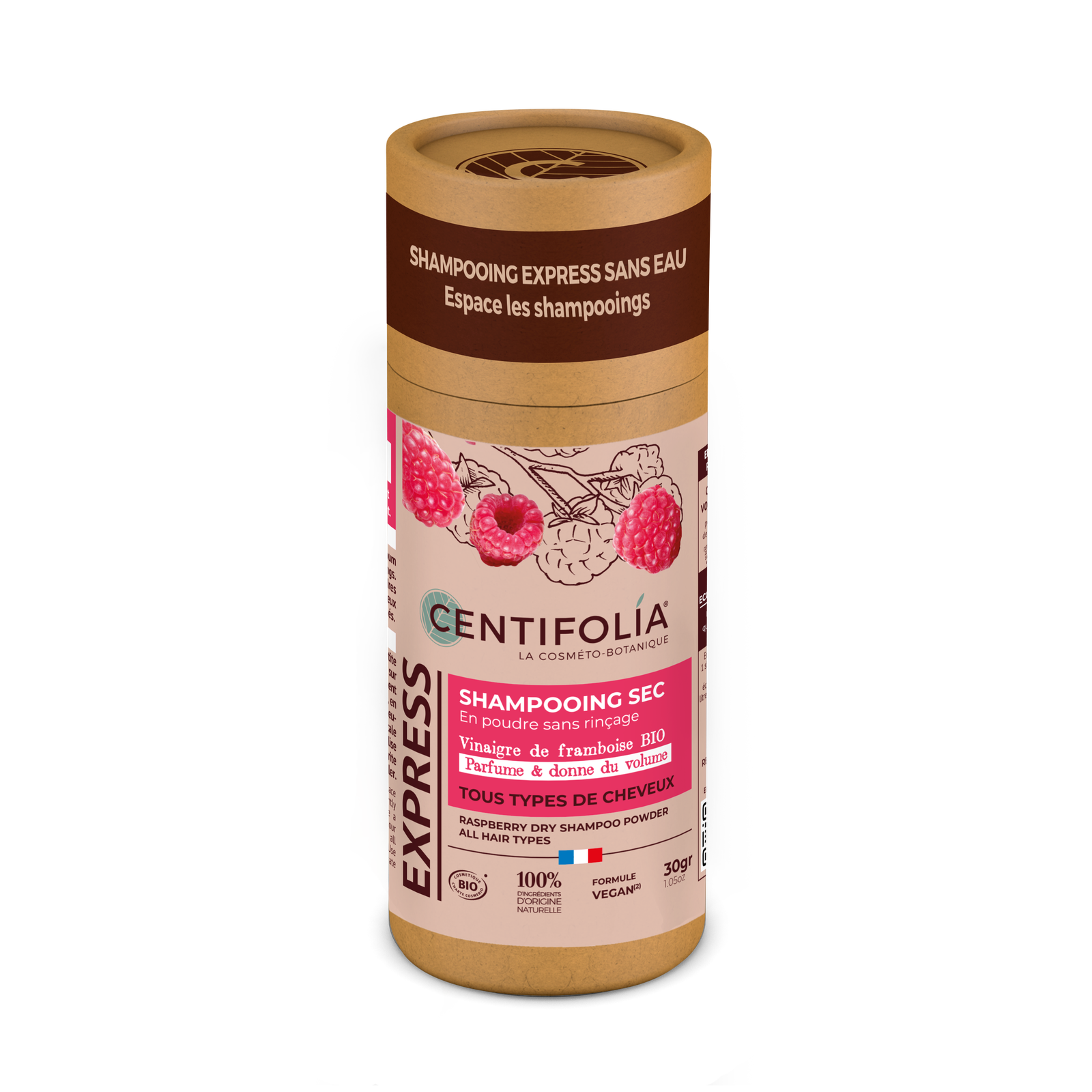 Shampoing sec en poudre framboise