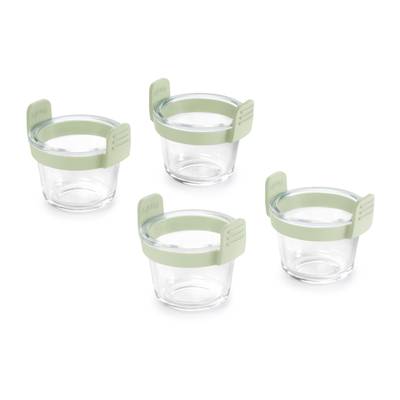 Lékué Mini-tasses en verre pour friteuse à air (lot de 4) - Transparent, 4 pièces