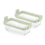Lékué Plats en verre rectangulaire pour friteuse à air (lot de 2) - Transparent, 2 pièces
