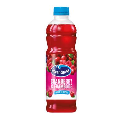 Ocean Spray Boisson cranberry framboise sans sucres ajoutés, 1L