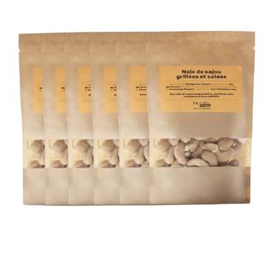 Lot de 6 x Noix de cajou grillées et salées, Frichti (90 g)