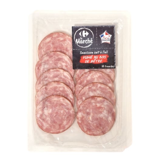 Saucisson cuit à l'ail fumé CARREFOUR