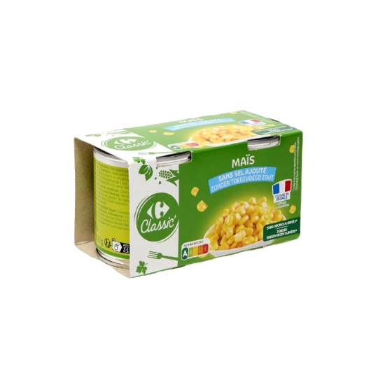 Maïs sans sel ajouté / sans OGM CARREFOUR CLASSIC'
