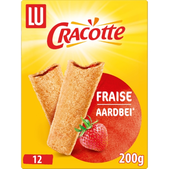 Biscottes Fourrés à la Fraise Cracotte LU