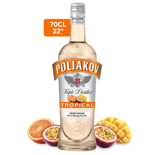 Vodka Saveur Tropical aux Arômes Naturels POLIAKOV