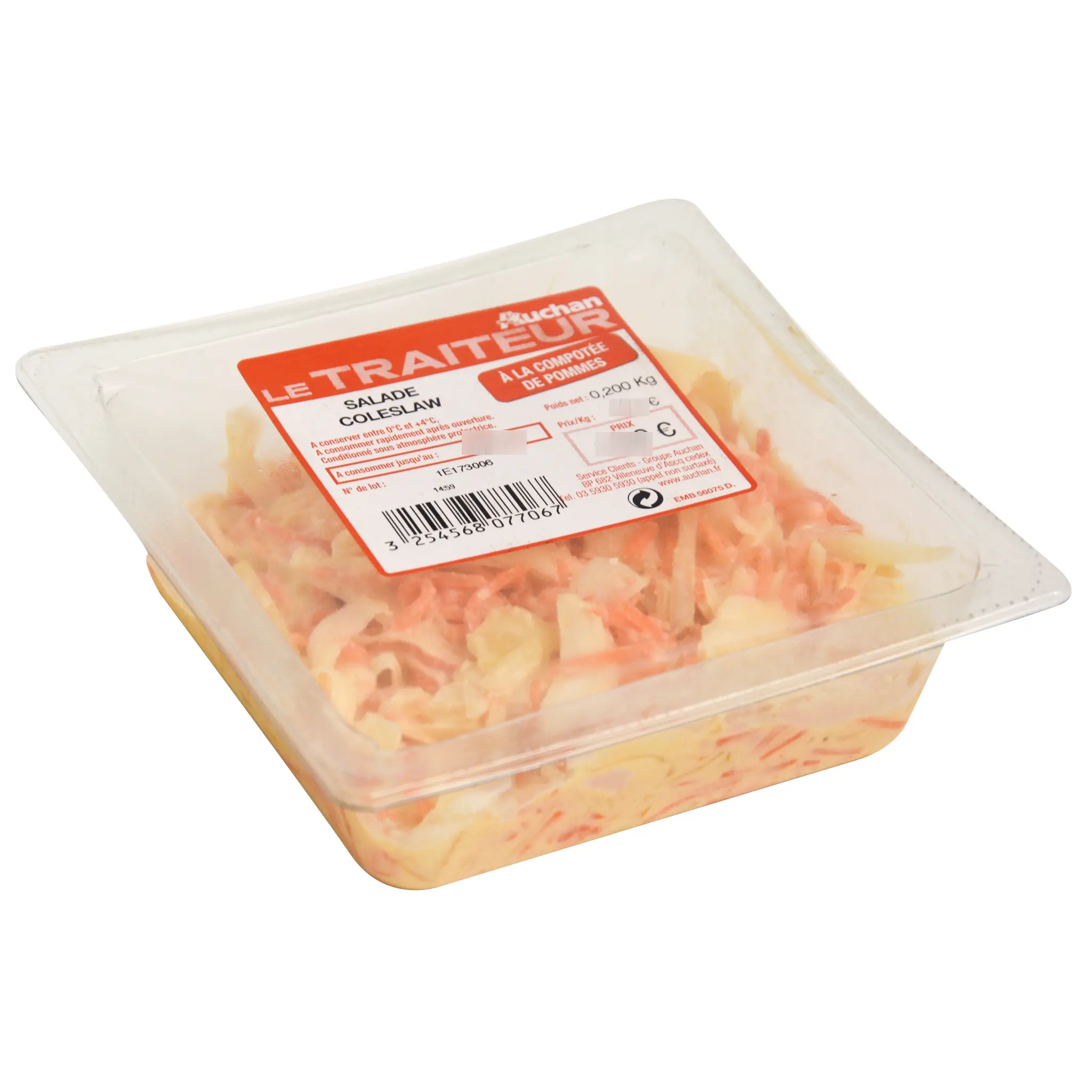 AUCHAN LE TRAITEUR Salade coleslaw à la compotée de pommes