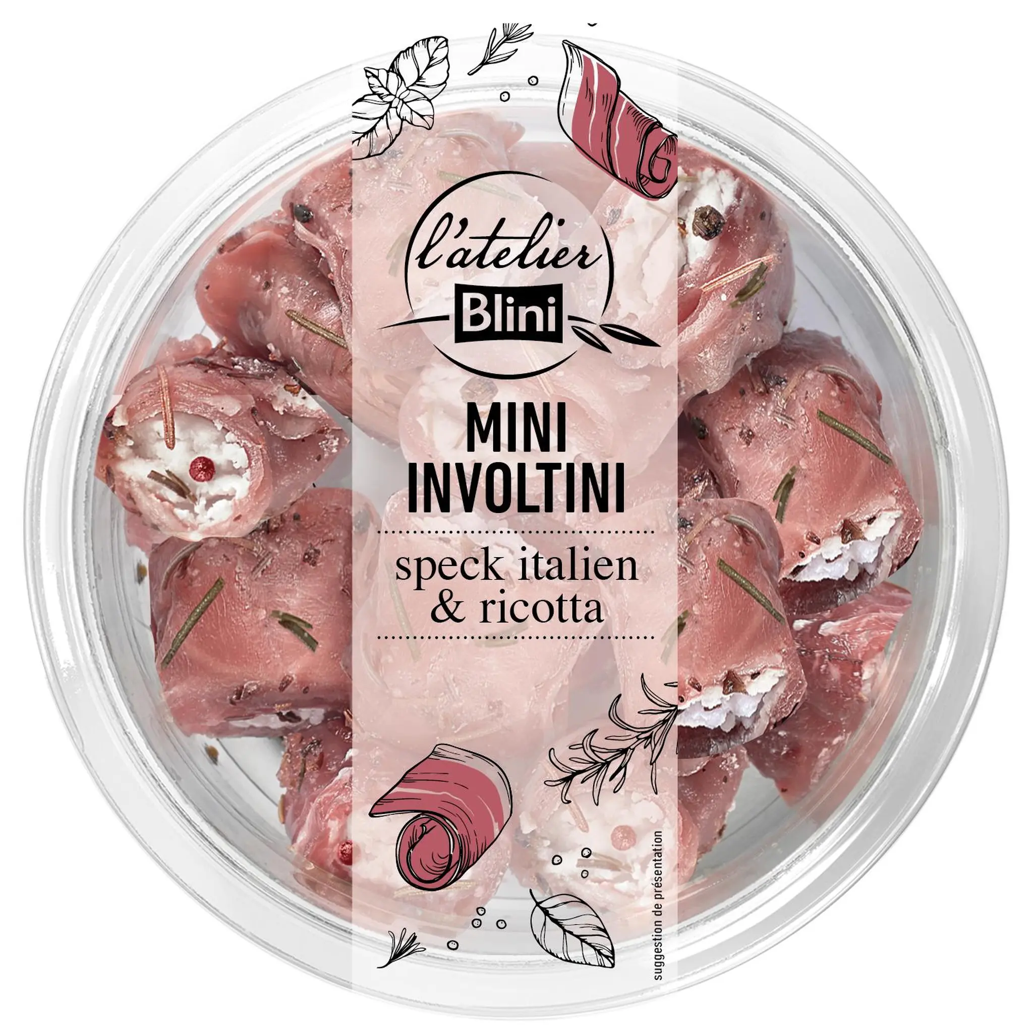 L'ATELIER BLINI Mini involtini jambon italien et ricotta
