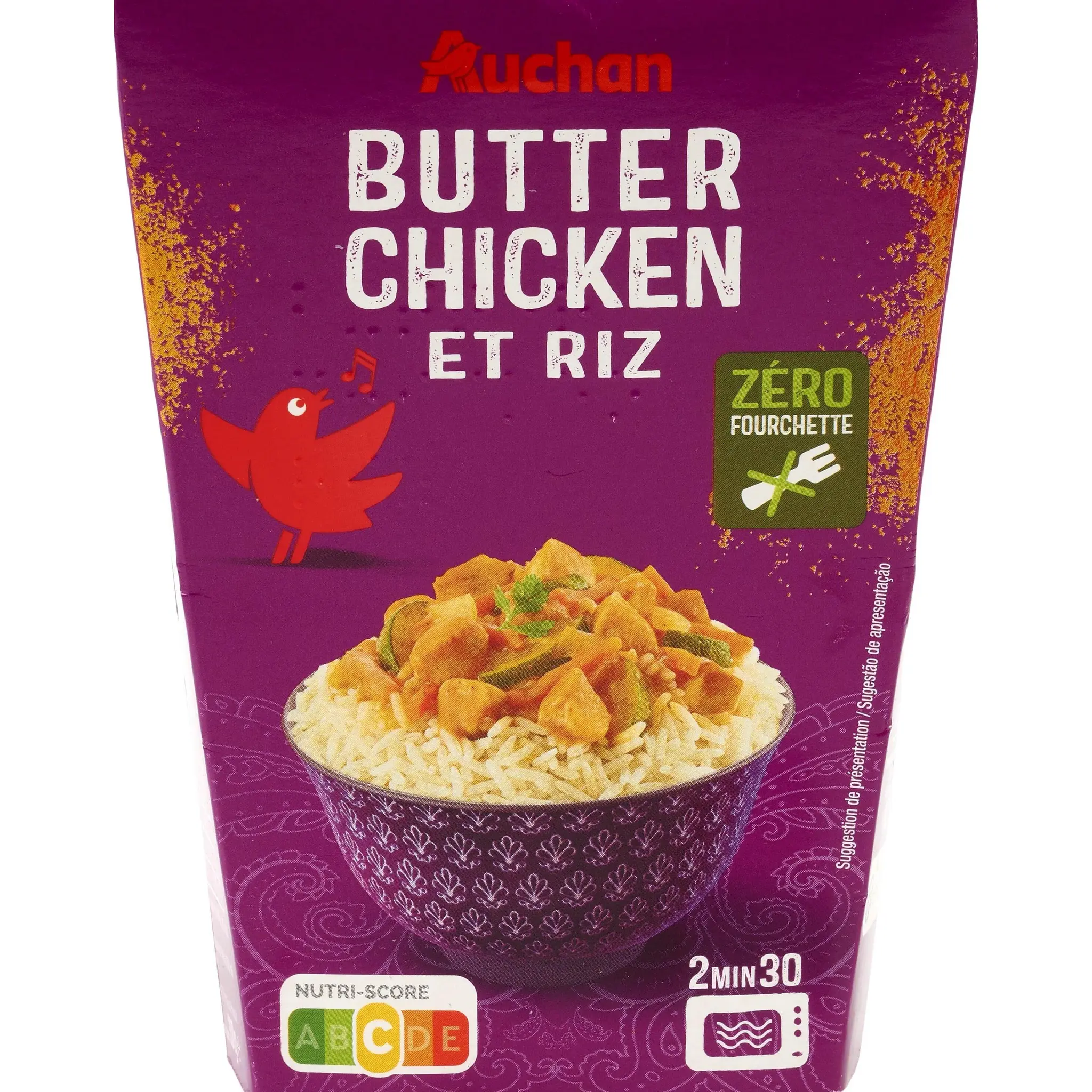 AUCHAN Box butter chicken et riz