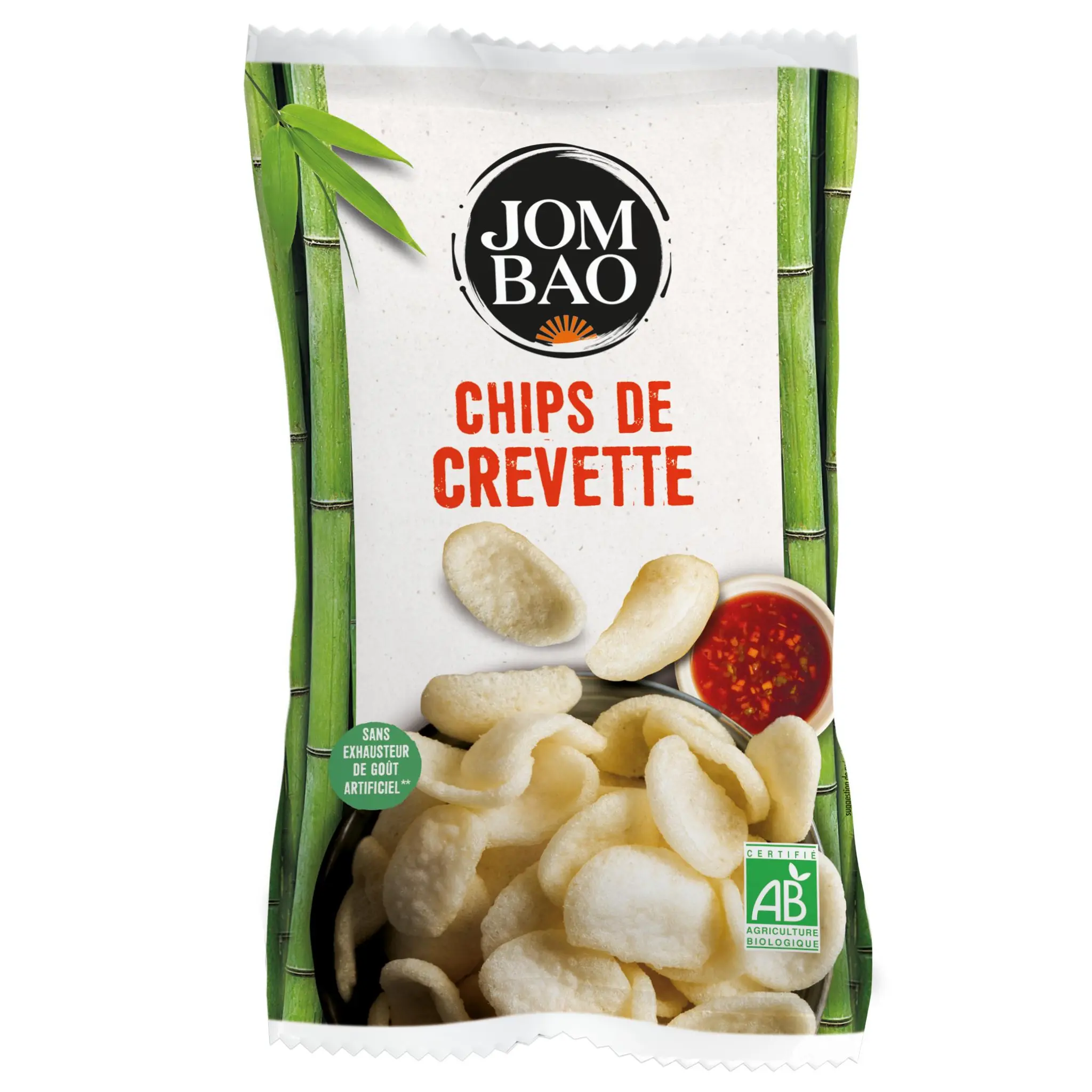 JOM BAO Chips de crevettes croustillantes bio