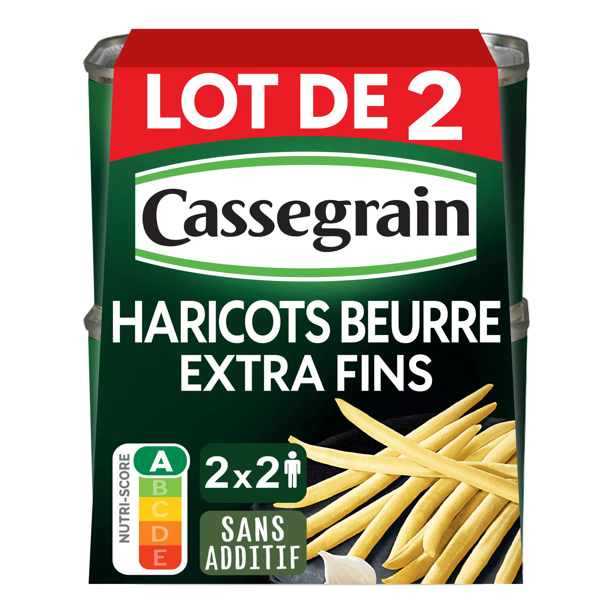CASSEGRAIN Haricots beurre extra-fins cueillis et rangés main