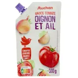AUCHAN Sauce tomate ail oignon doypack