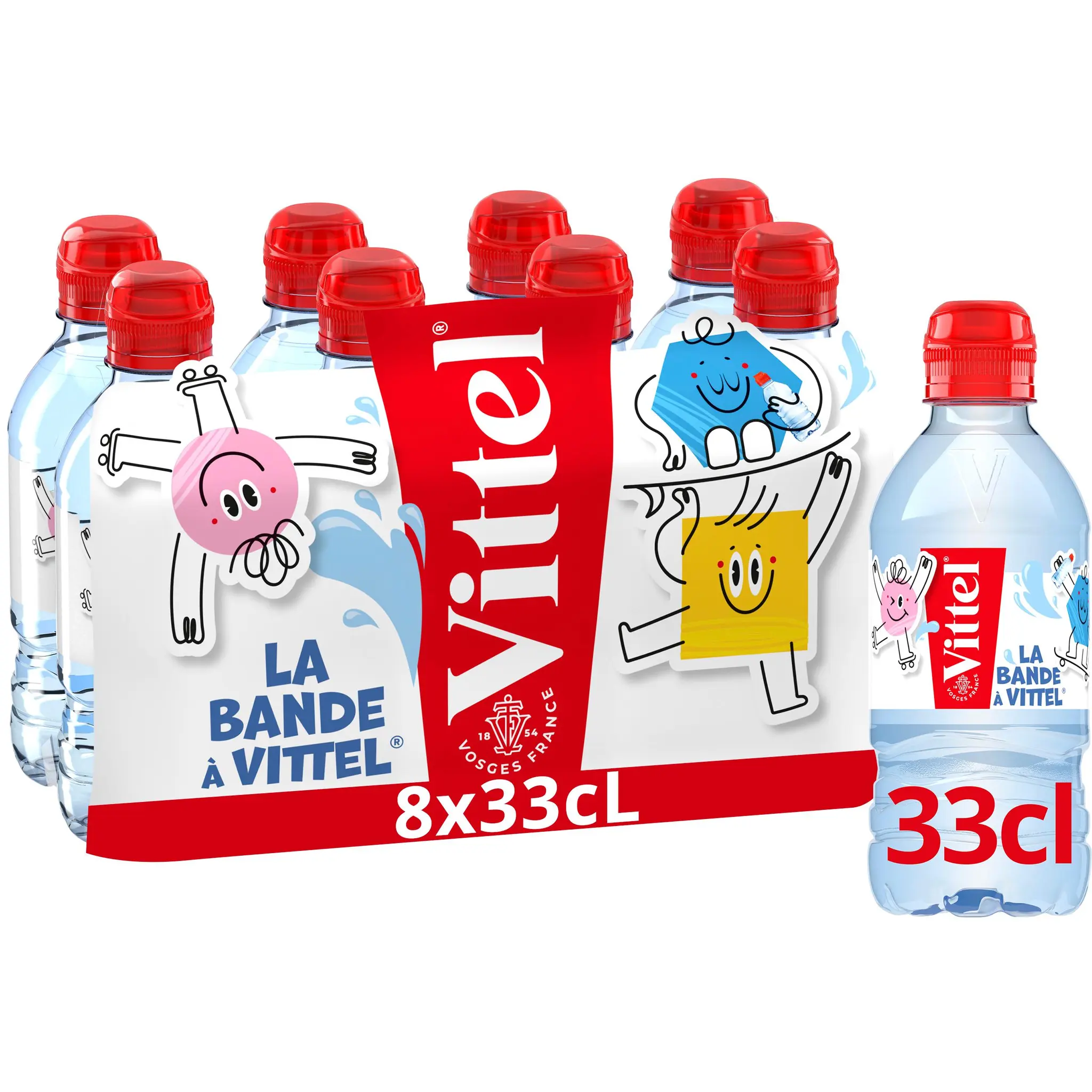 VITTEL Eau minérale naturelle plate bouchon sport bouteilles