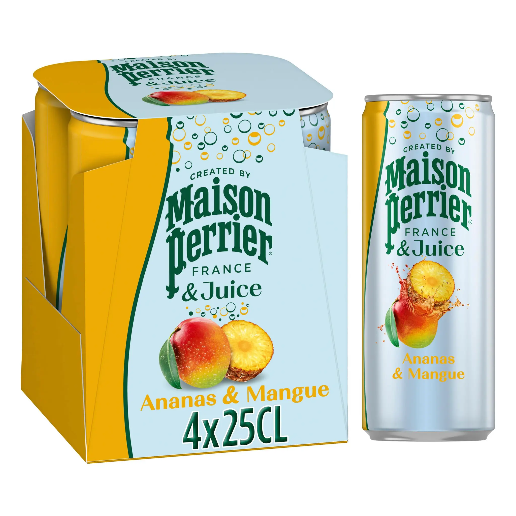 MAISON PERRIER Boisson gazeuse saveur ananas & mangue