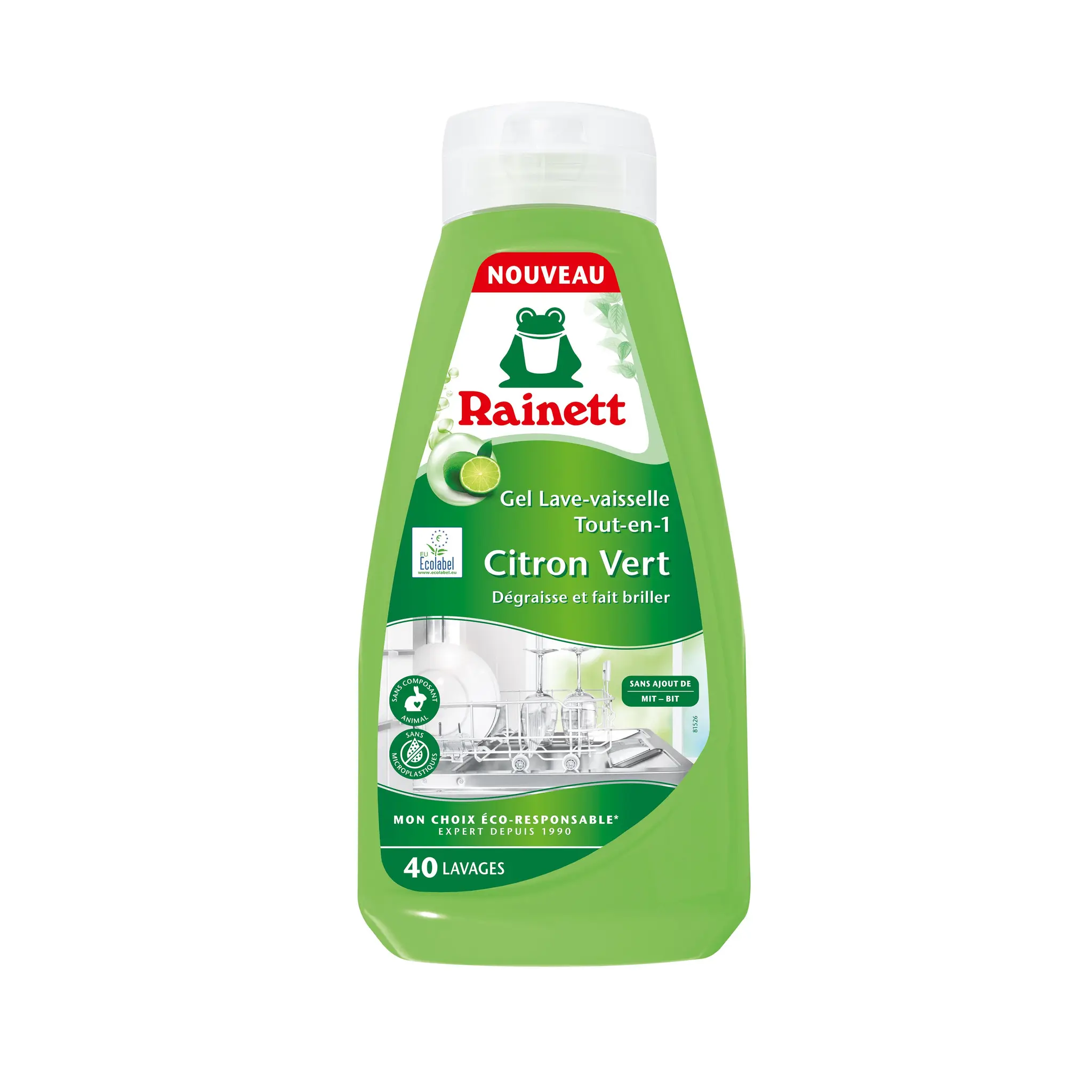 RAINETT Gel lave-vaisselle citron vert ecolabel