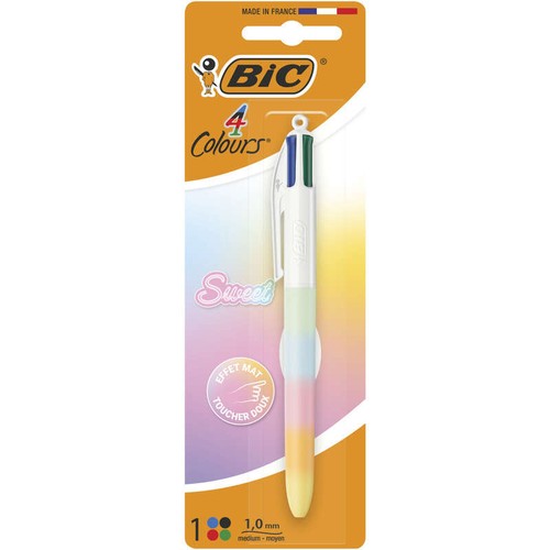 BIC 4 Couleurs Stylo bille rainbow pastel x1