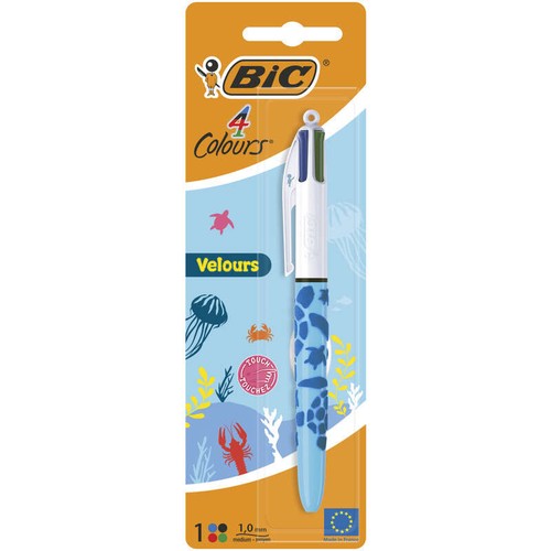 Bic Stylo-Bille 4 Couleurs En Velours