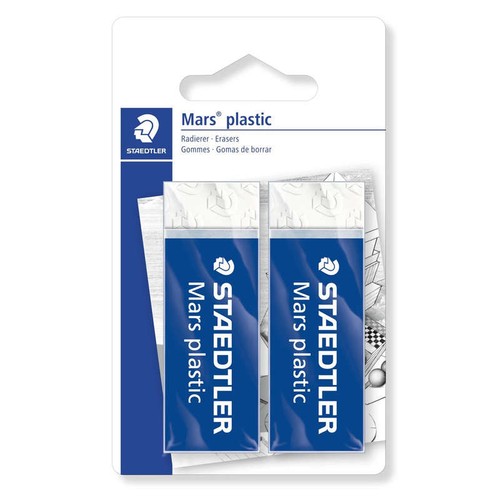 Staedtler 2 gommes blanches en plastique