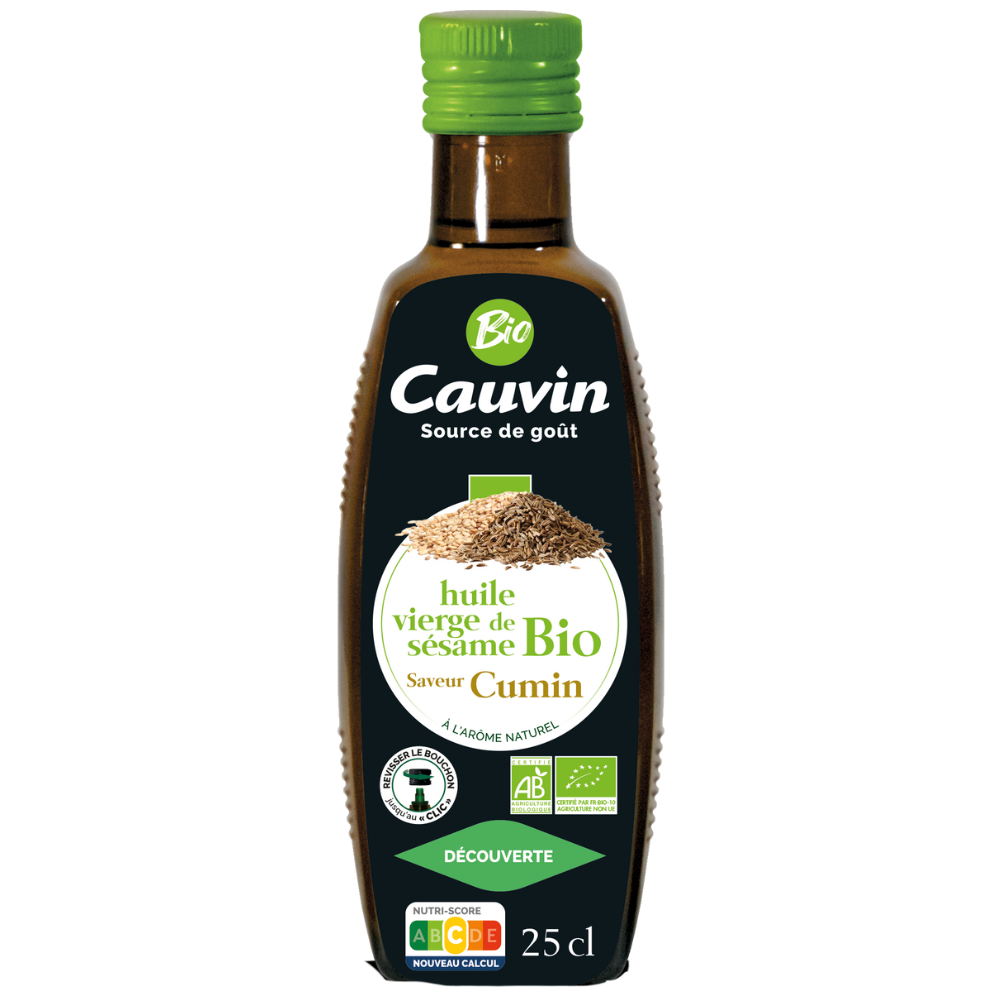 Huile vierge de sésame cumin bio
