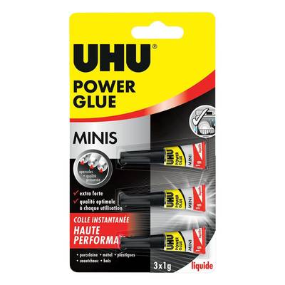 Uhu Minis colles power glue liquide, 3x1g