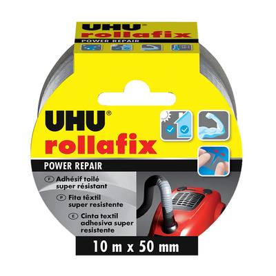 Uhu Ruban adhésif toilé gris extra fort de réparation, Dimension 10 m x 50 mm