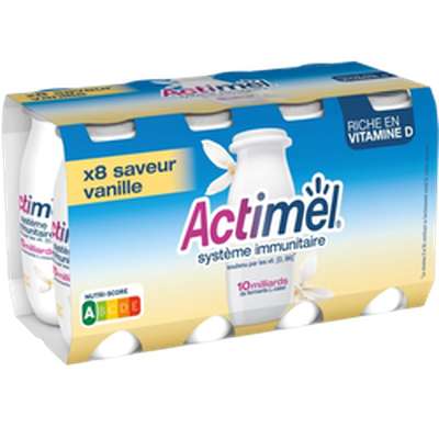 Actimel goût Vanille, Danone  (8 x 100 g)