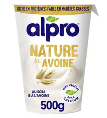 Dessert brassé au soja et à l'avoine, Alpro (500 g)