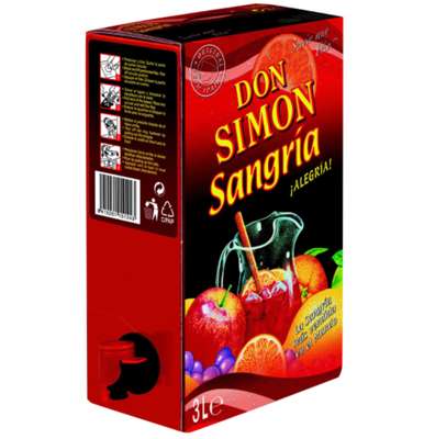 Sangria rouge 7°, Don Simon format cubis (3 l)