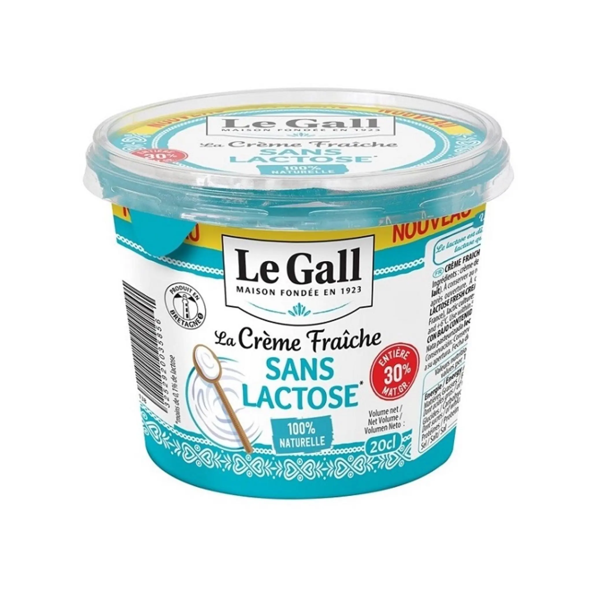 LE GALL Crème fraîche épaisse sans lactose 30%MG
