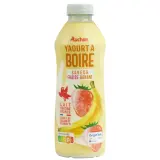 AUCHAN Yaourt à boire fraise banane
