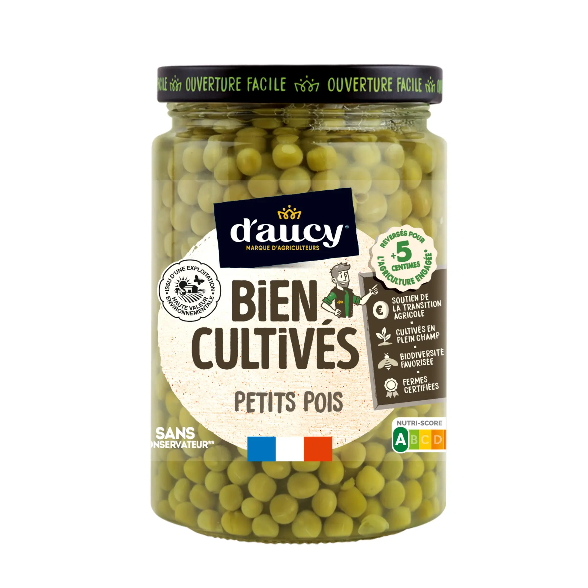 D'AUCY Petits pois bien cultivés en bocal