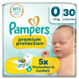 PAMPERS Premium Protection couches taille 0 (moins de 3kg)