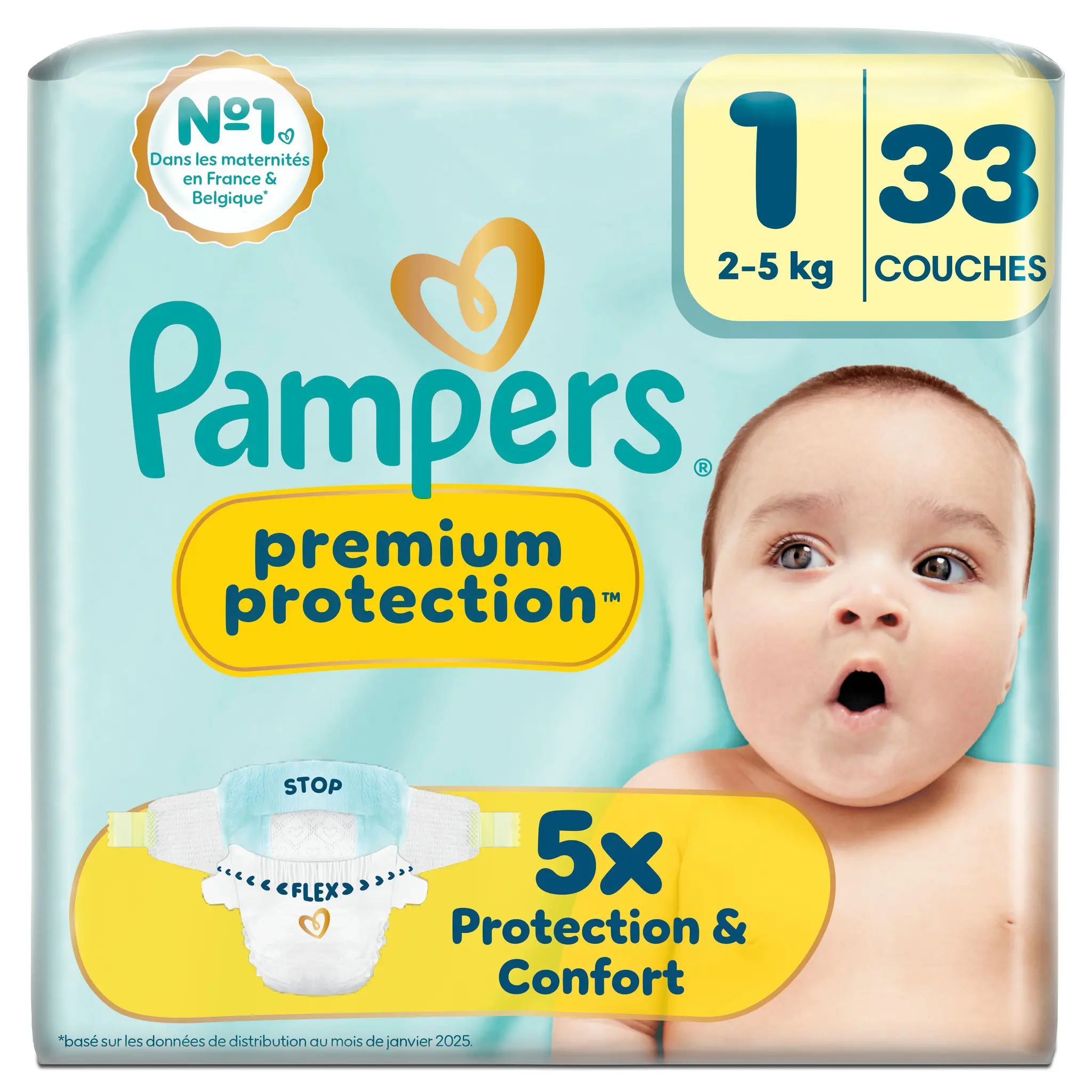 PAMPERS Premium Protection couches taille 1 (2-5kg)